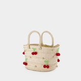 Sicily Cherry Bag - Shourouk - Palm Fibre - Red