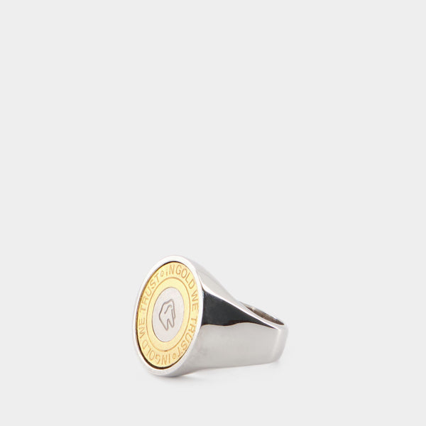 Signet Ring - In Gold We Trust - Palladium - Brass