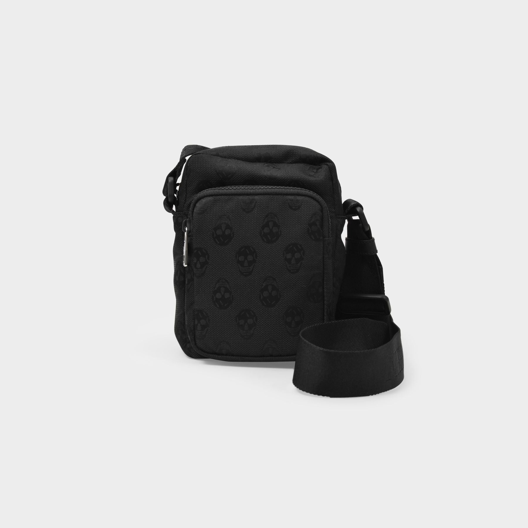 Mini Messenger Bag in Black Canvas