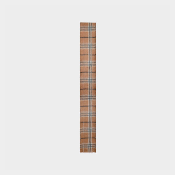 Giant Check Kn Sc Scarf in Dusty Caramel Wool