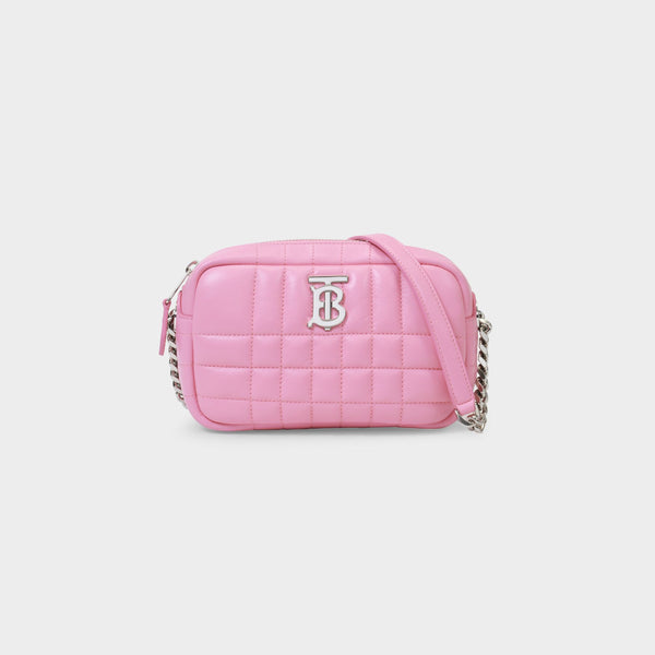 Mini Lola Camera Bag in Pink Leather