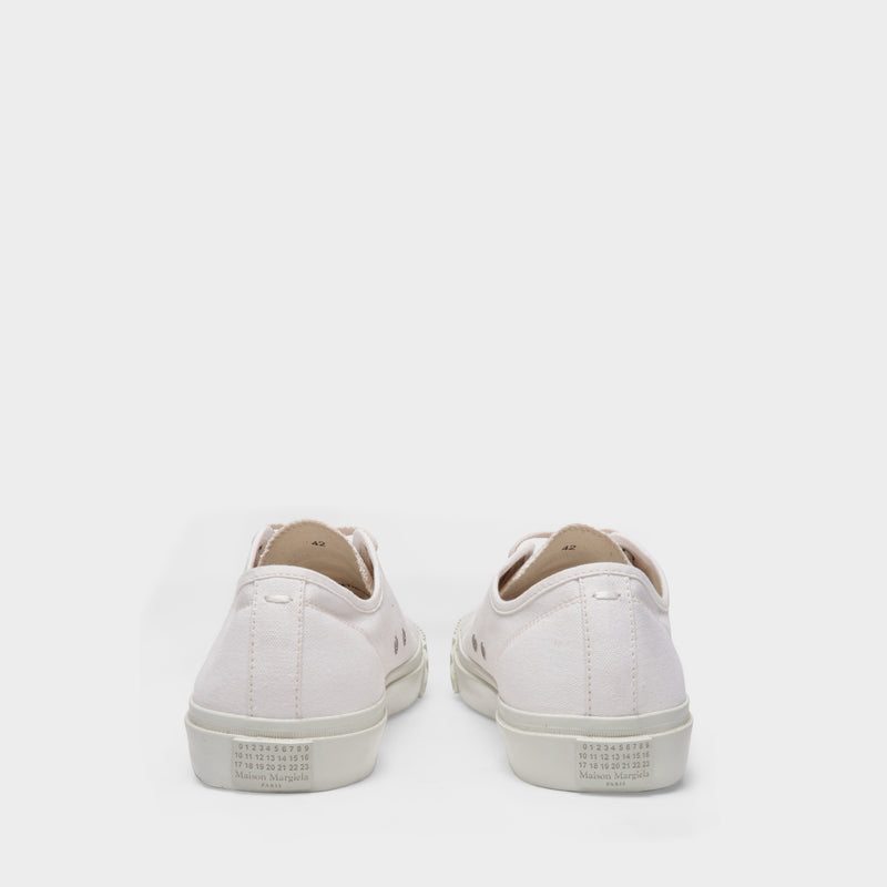 Tabi Low Top Sneakers in White Coton