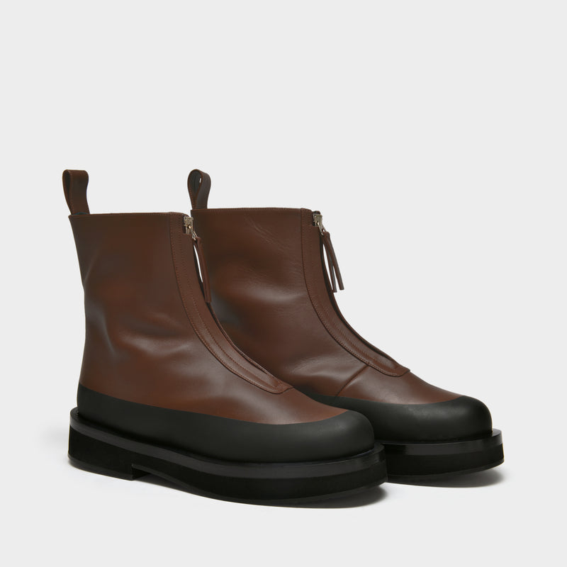 Malmok Ankle Boots in Brown Leather