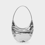 Ring Swipe Bag in Silver Leather