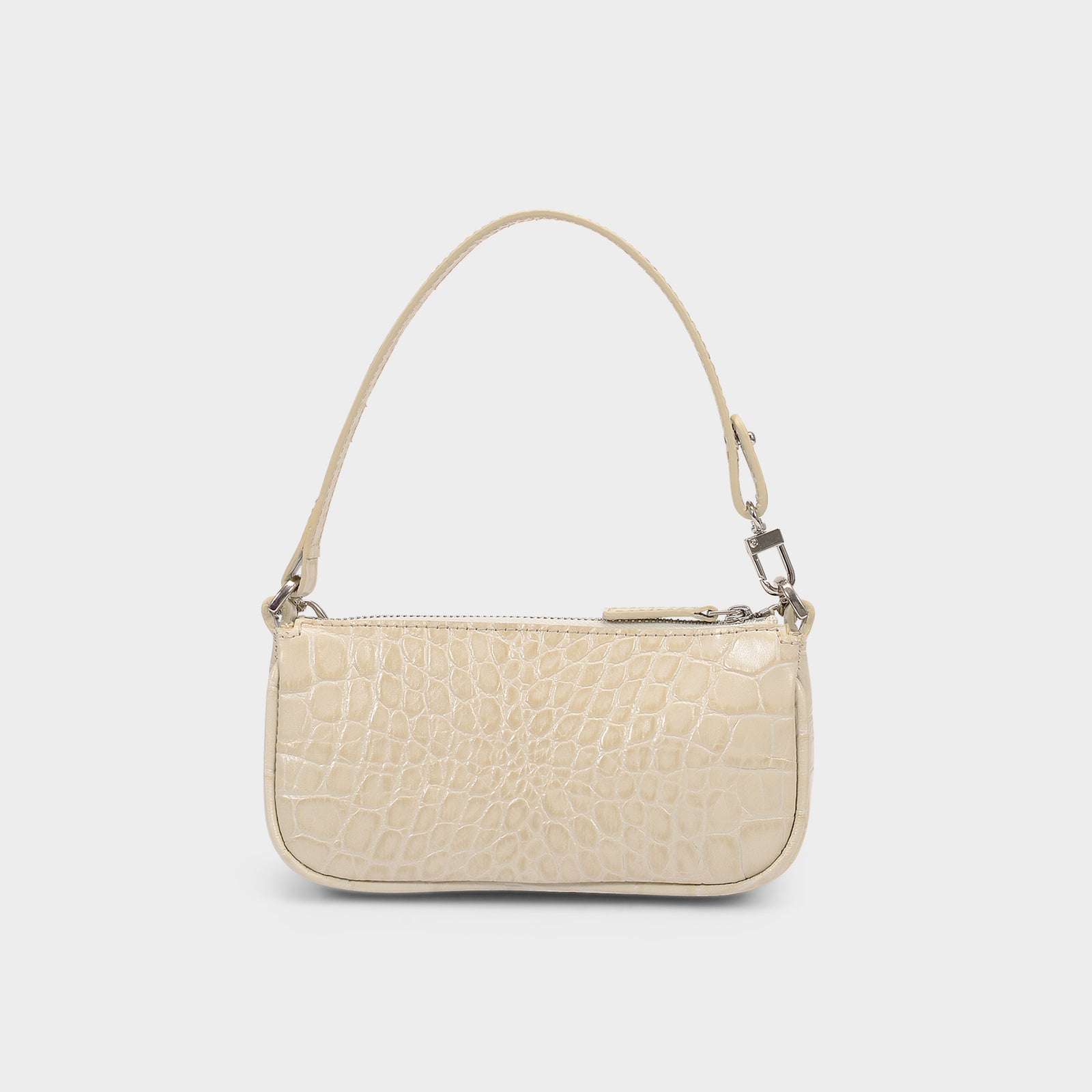 Mini Rachel Bag in Cream Croco Embossed Leather