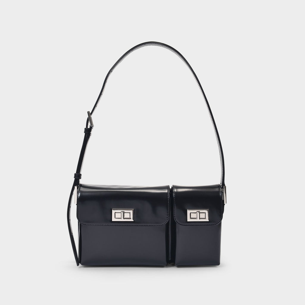 Totes bags By Far - Mini bag by far in semi-patent leather