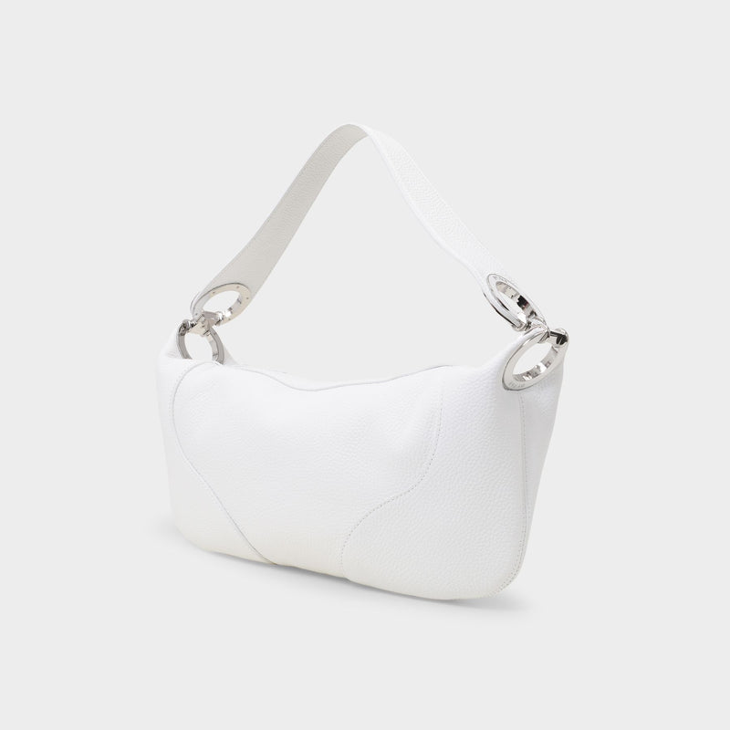 Mini Amira White Flat Grain Leather - BY FAR
