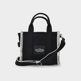 The Small Tote Bag in Black Canvas