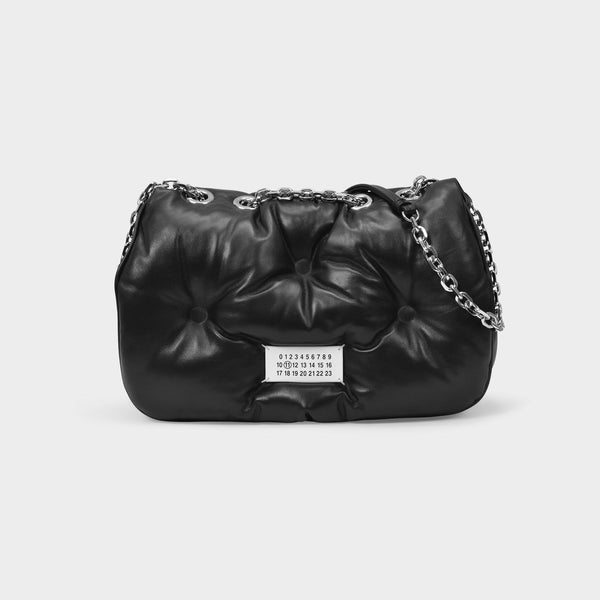 Glam Slam Flap Medium Hobo Bag - Maison Margiela - Black - Leather