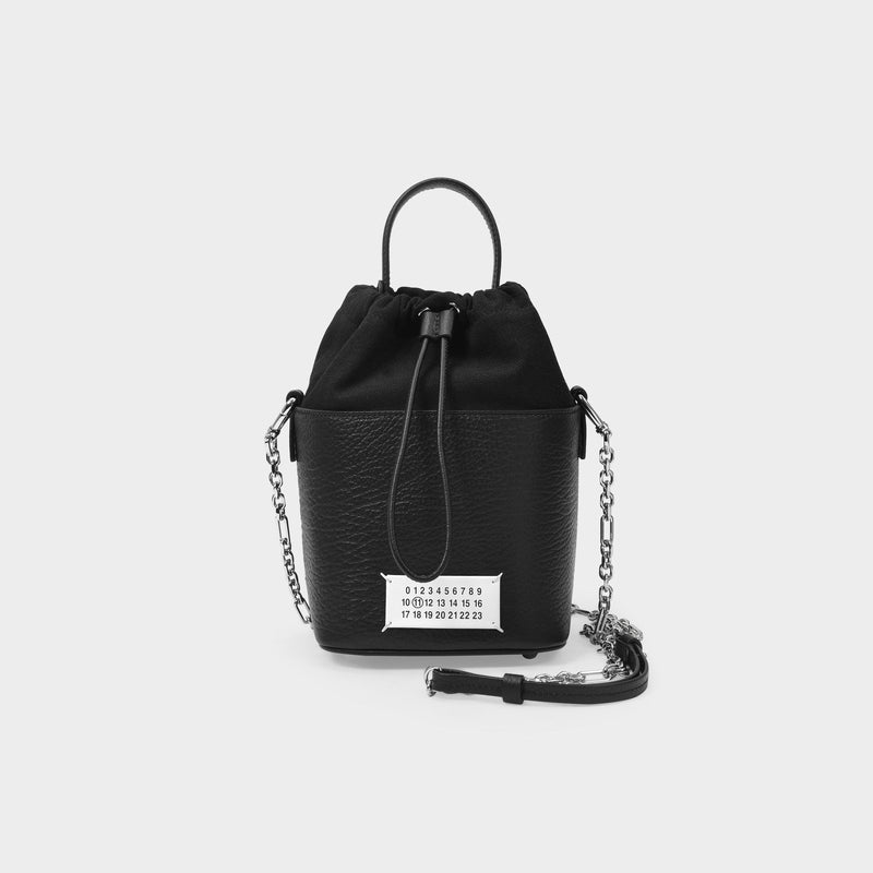 5Ac Small Hobo Bag - Maison Margiela - Black - Leather