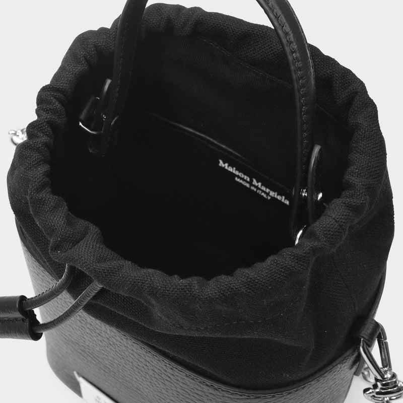 5Ac Small Hobo Bag - Maison Margiela - Black - Leather