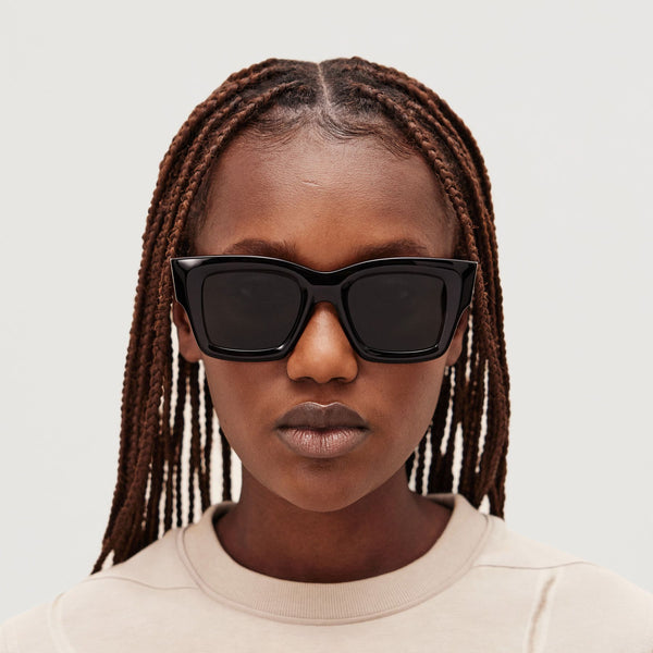 Baci Sunglasses in Black Acetate